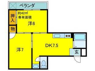 コ－ポイン松原の物件間取画像